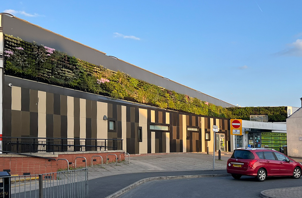 Chorley town centre’s first living wall: Transforming the bus station into a green landmark