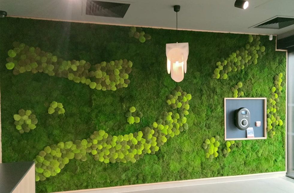 Enhancing Halliwell Jones’ handover bay with Bespoke Moss Wall