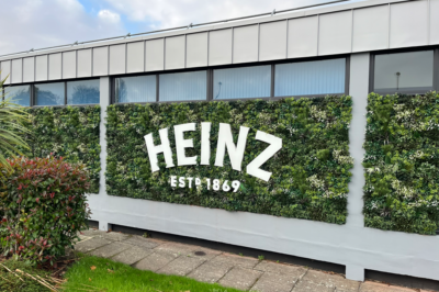 Transforming Heinz HQ with Artificial Greenery: From Outdoor Walls to Reception Displays